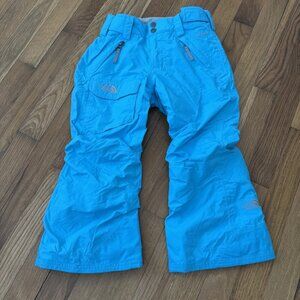 North Face Girls Hyvent Insulated Snow Ski Pants in Bright Light Blue Sz 6/XS